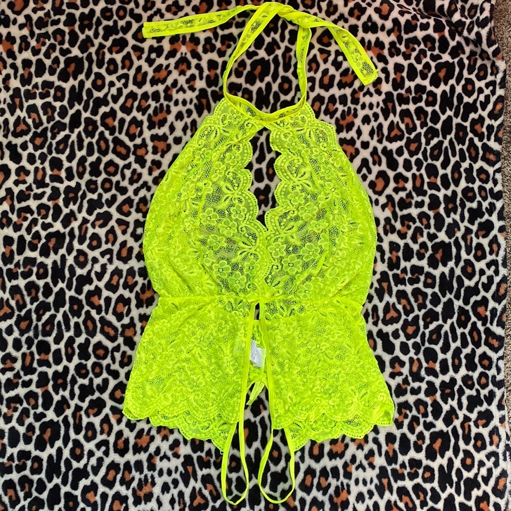 Neon green sexy AF onsie